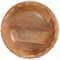 12" Brown Mango Wood Handmade Decorative Bowl with Woven Rope Accents